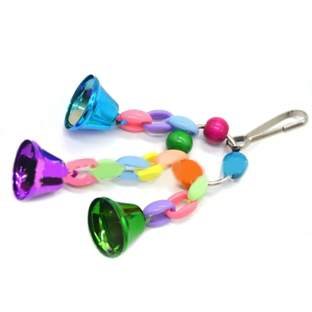 Bird Toy Cage Hanging Practical Bell Design Bird Accessories Sturdy Hook Parrot Toys Swing Suspension Bridge Pet Supplies