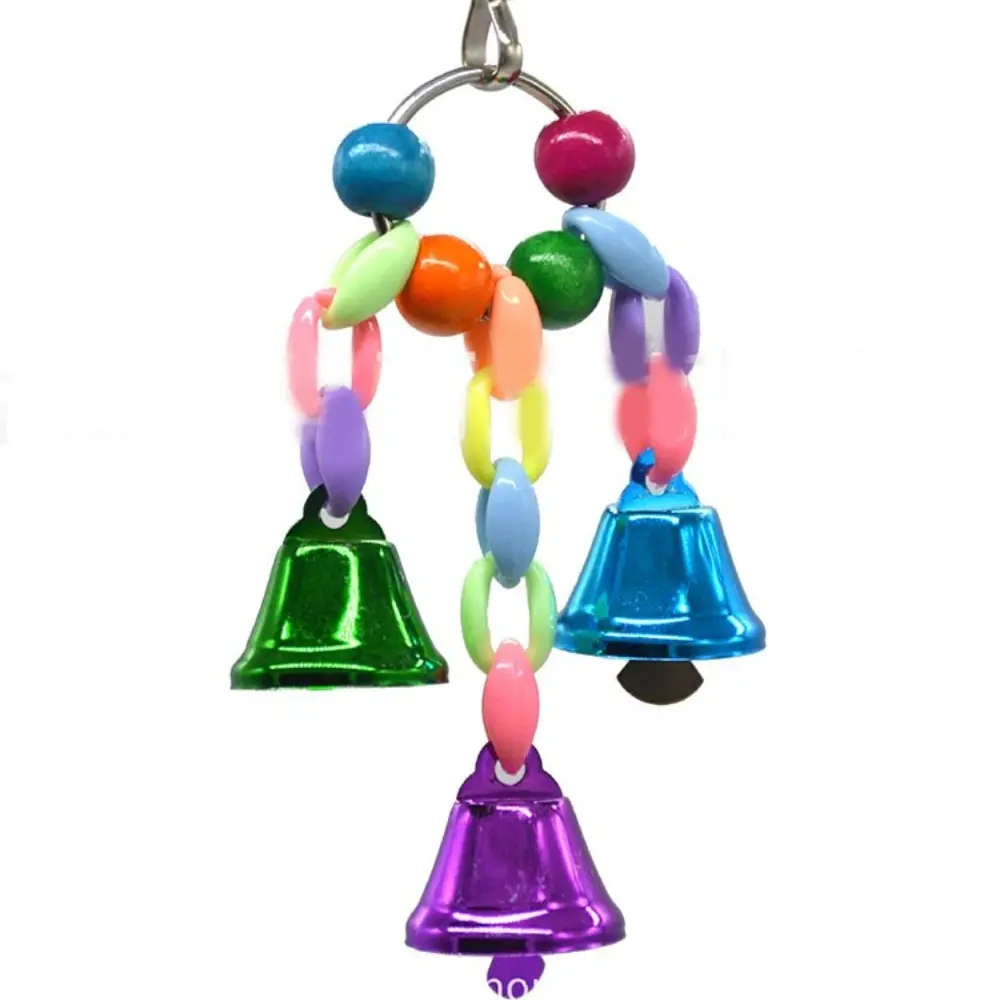 Bird Toy Cage Hanging Practical Bell Design Bird Accessories Sturdy Hook Parrot Toys Swing Suspension Bridge Pet Supplies