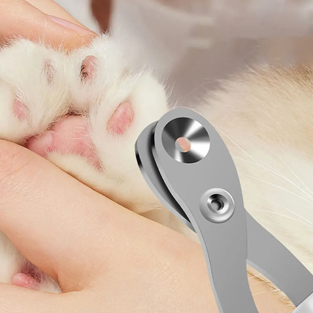 Stainless Steel Pet Nail Clipper for Dogs & Cats Color-Blocked Small Animal Claw Trimmer Beauty Grinder for Nail Care