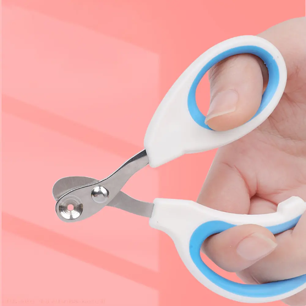 Stainless Steel Pet Nail Clipper for Dogs & Cats Color-Blocked Small Animal Claw Trimmer Beauty Grinder for Nail Care