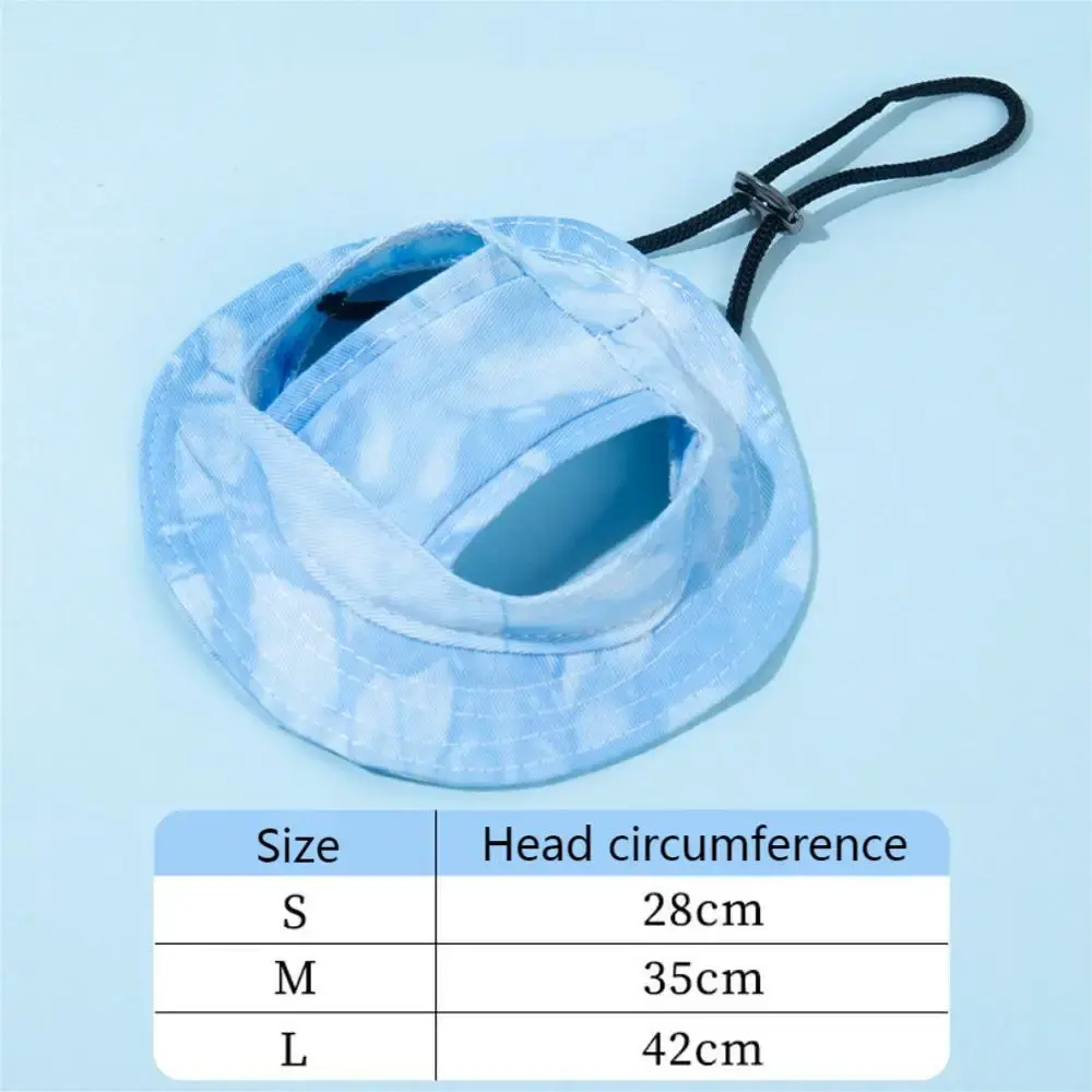Pet Hat with Ear Holes Summer Outdoor Cute Dog Cat Hat Colorful Adjustable Baseball Cap for Small Medium Dogs Cats Pet Supplies