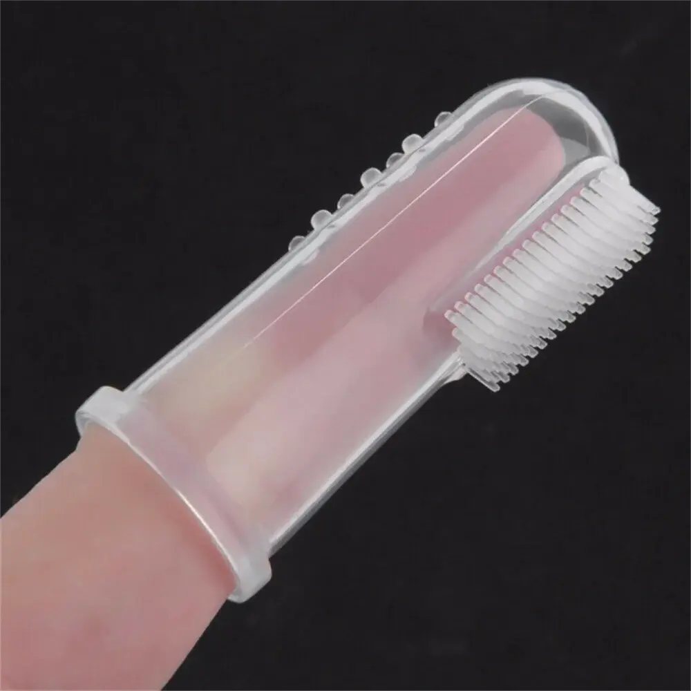 4pcs Pet Toothbrush Super Soft Pet Finger Toothbrush for Dog Cat Silicagel Toothbrush Teeth Care Tool Dog Cat Cleaning Supplies