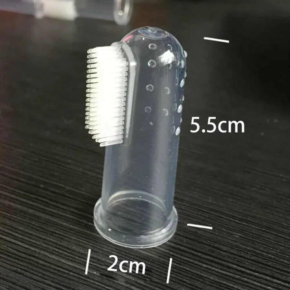 4pcs Pet Toothbrush Super Soft Pet Finger Toothbrush for Dog Cat Silicagel Toothbrush Teeth Care Tool Dog Cat Cleaning Supplies
