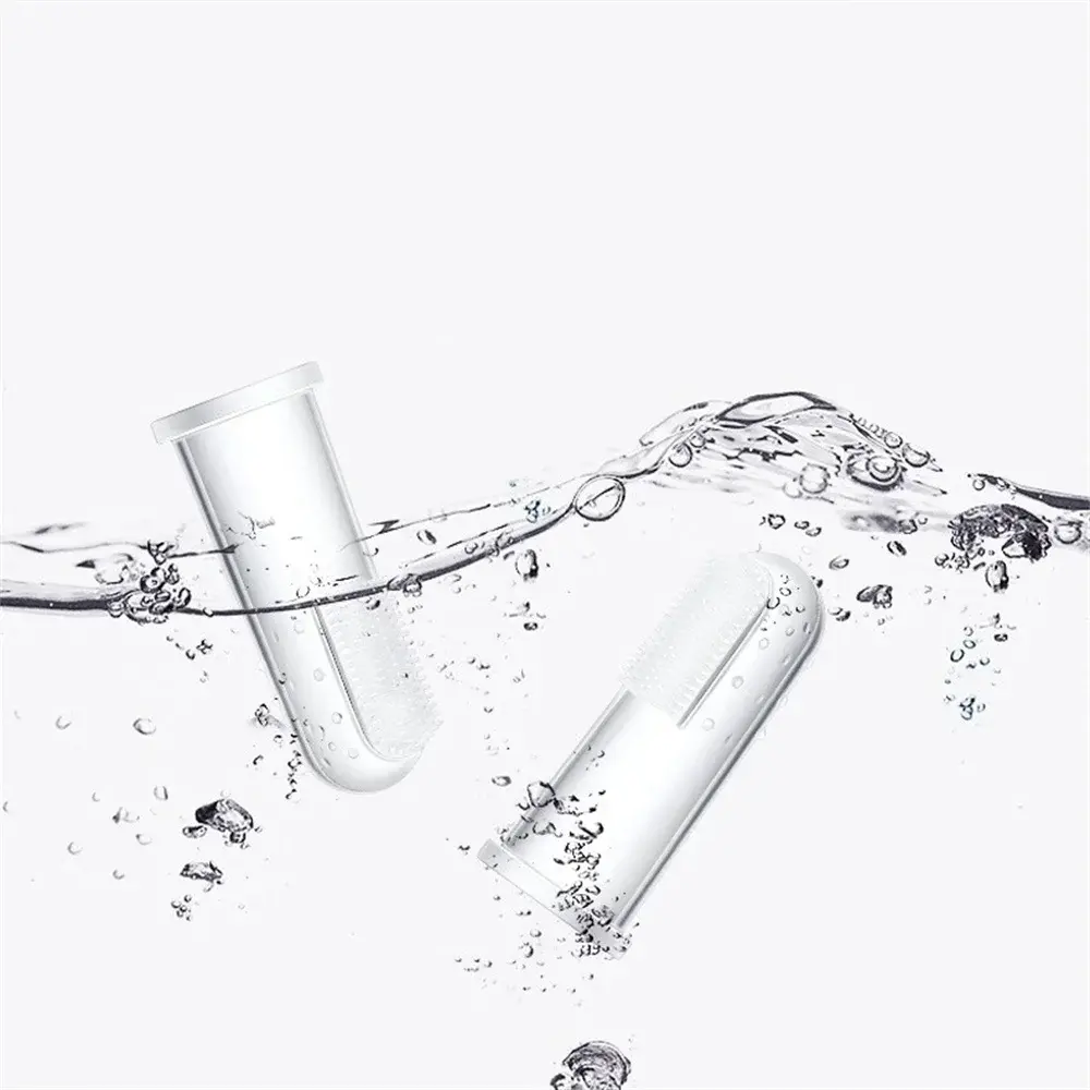 4pcs Pet Toothbrush Super Soft Pet Finger Toothbrush for Dog Cat Silicagel Toothbrush Teeth Care Tool Dog Cat Cleaning Supplies
