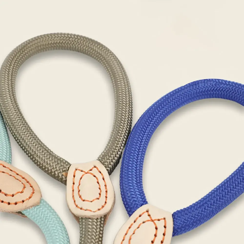 Anti-Pull Dog Leash Sliding Adjustable Training Leash for Small Medium Large Dogs Behavior Correction Nylon P-shape Chain Leash