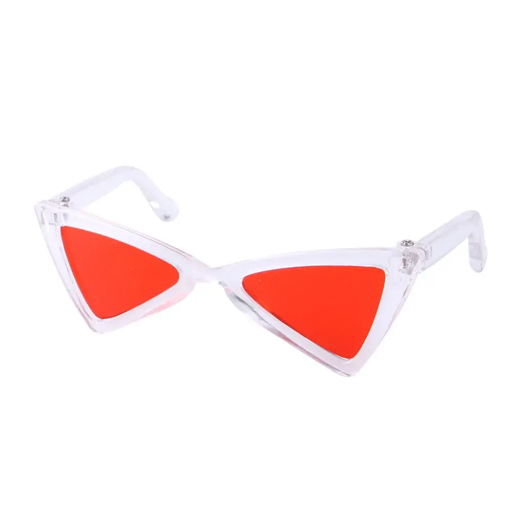 Fashion Vintage Triangle Cat Sunglasses Reflection Eye Wear Glasses for Small Dogs Cats Puppy Kitten Photo Props Pet Accessories