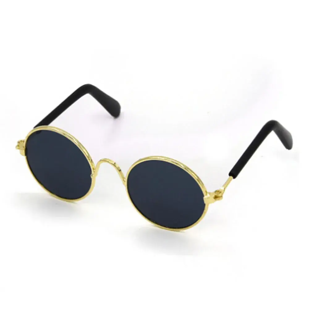 Round Cat Sunglasses Reflection Eyewear Funny Pet Glasses for Small Dogs Cats Puppy Kitten Photos Props Cat Accessories