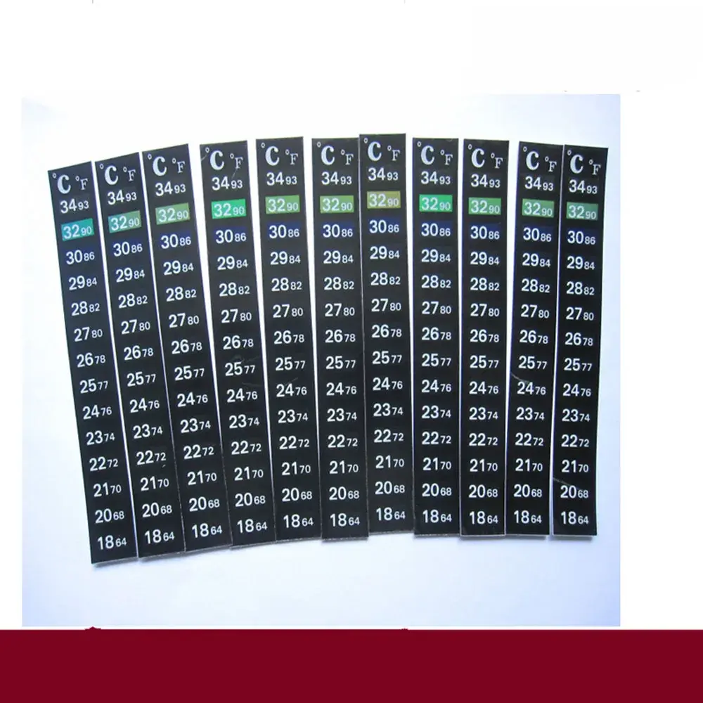 Aquarium Thermometer Strip Stick-on Fish Tank Discolor Thermometer Sticker Adhesive Sticky Dual Scale Temperature Sticker