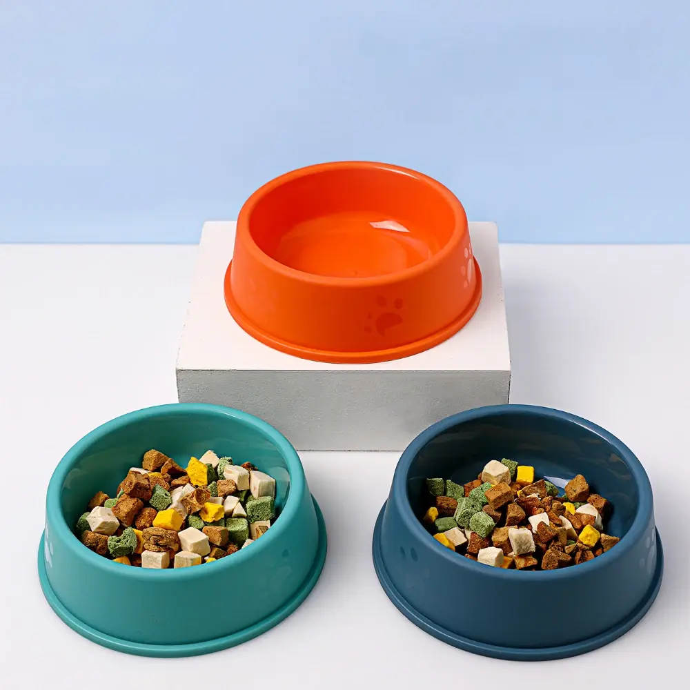 High Quality Pet Feeding Bowls for Cats and Dogs Solid Color Food water Bowls Easy to Clean Wet & Dry Food Bowls Pet Supplies