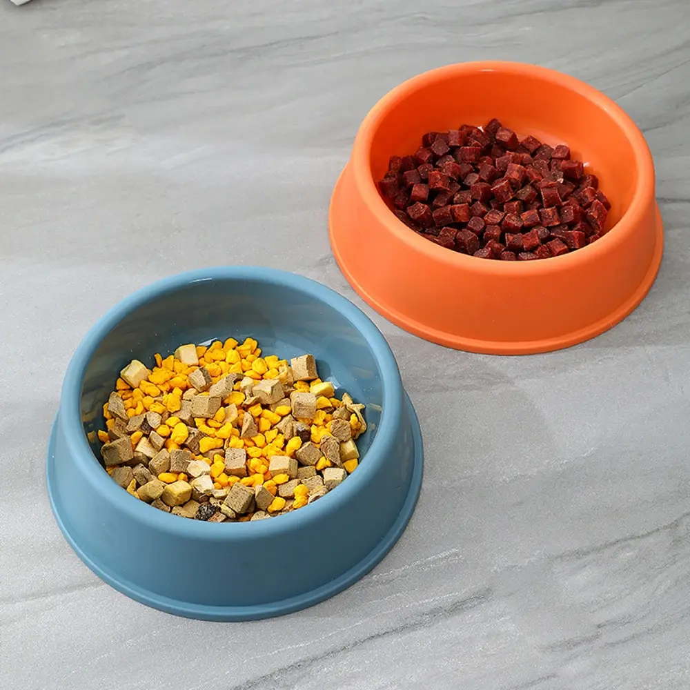 High Quality Pet Feeding Bowls for Cats and Dogs Solid Color Food water Bowls Easy to Clean Wet & Dry Food Bowls Pet Supplies