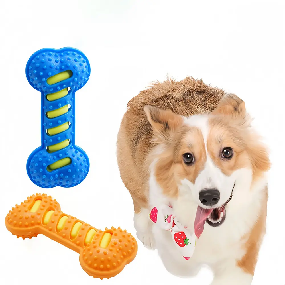Pet Dog Teeth Cleaning Molar Stick Chew Toys Rubber Bone Toy Puppy Interactive Stick Dog Chew Bite Toys Pet Supplies