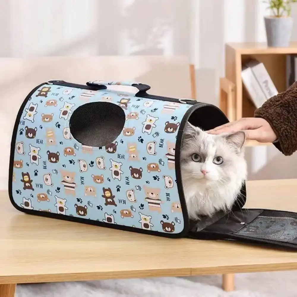 Cat Carrier Bag Portable Mesh Breathable Cat Dog Handbag Pet Outdoor Travel Shoulder Bag Puppy Kitten Transportation Bags