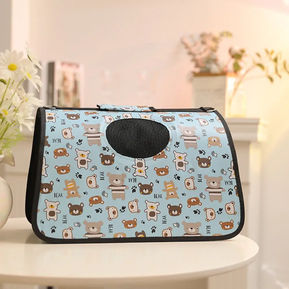 Cat Carrier Bag Portable Mesh Breathable Cat Dog Handbag Pet Outdoor Travel Shoulder Bag Puppy Kitten Transportation Bags