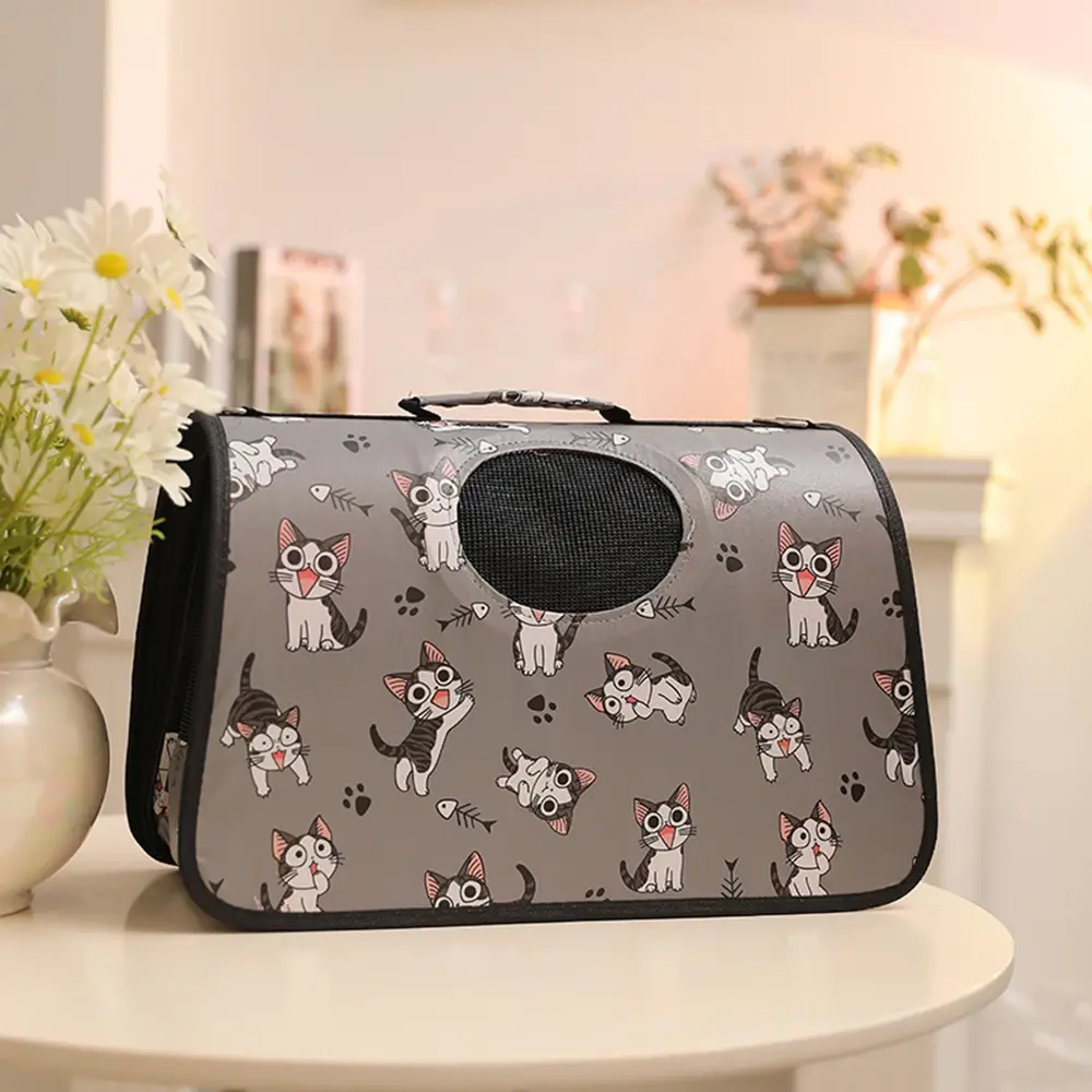 Cat Carrier Bag Portable Mesh Breathable Cat Dog Handbag Pet Outdoor Travel Shoulder Bag Puppy Kitten Transportation Bags