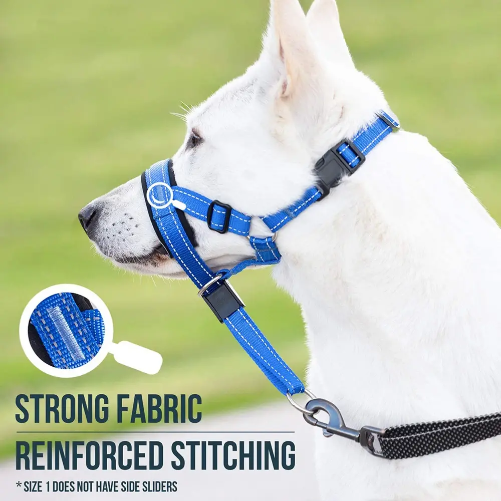 Adjustable Dog Muzzle for All Sizes Reflective Breathable Anti-Bite Training Tool with Secure Strap for Small Medium Large Dog