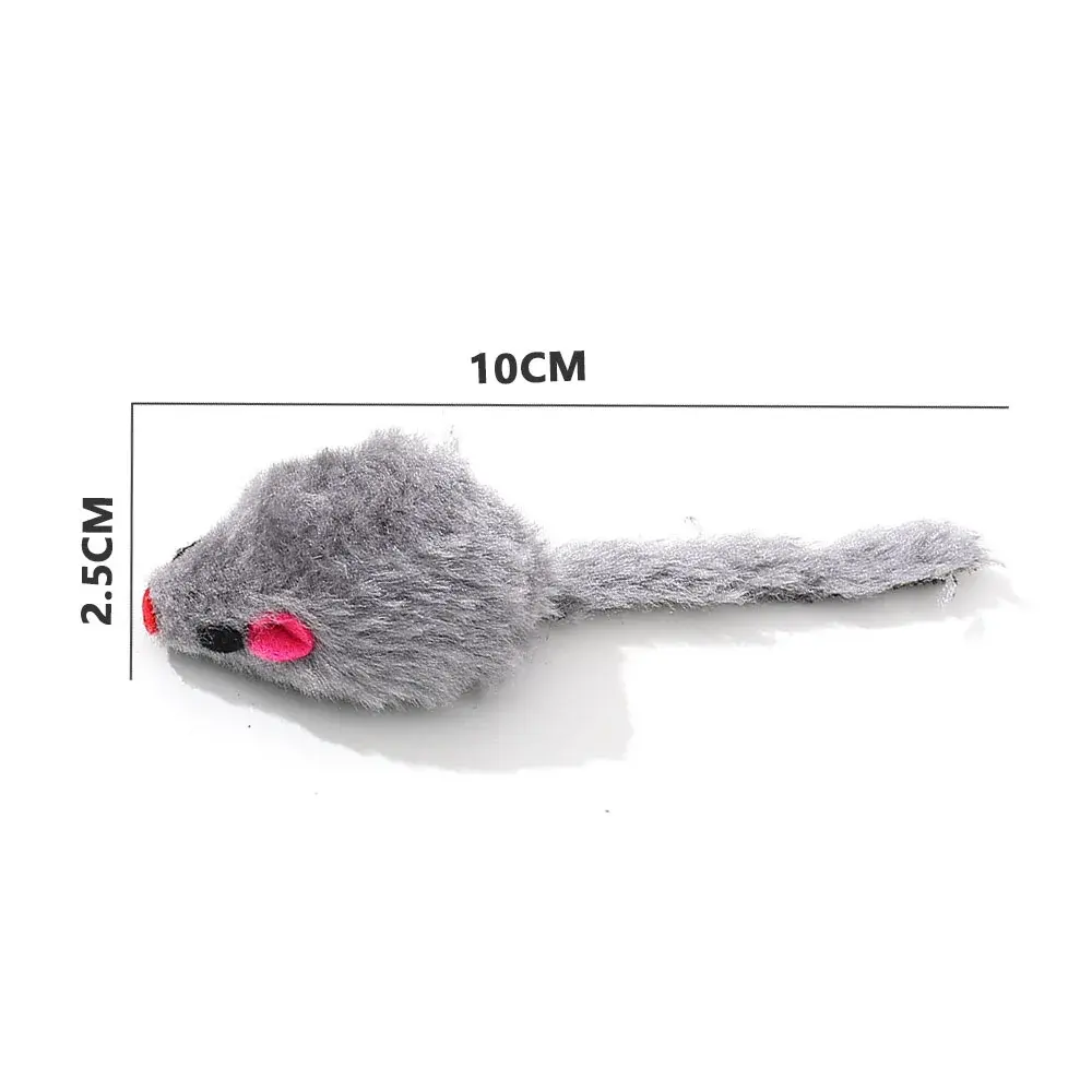 24pcs Simulation Plush Mouse Toys Cat Mouse Toys for Cat Kitten Interactive Game Playing Toy Pet Supplies Random Color