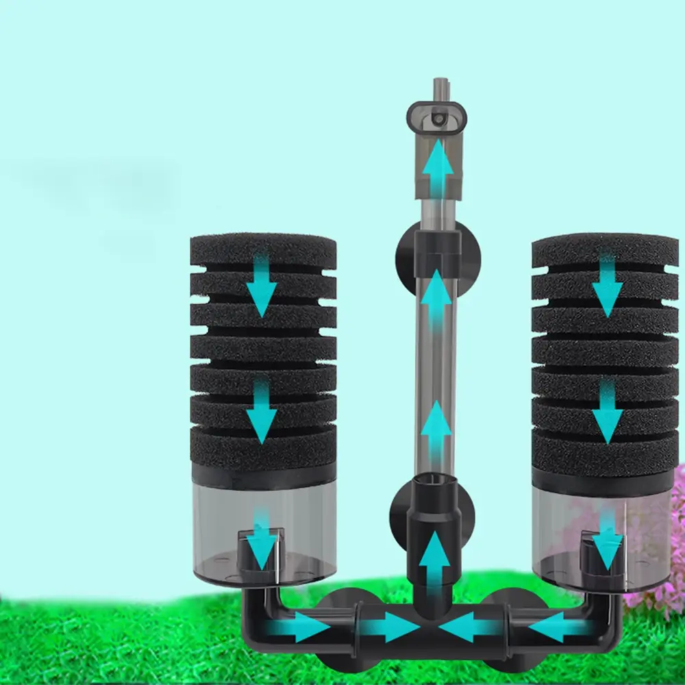 Aquarium Biochemical Sponge Filter with Filter Balls High-Efficiency Fish Tank Filtration System Aquarium Filter Accessories