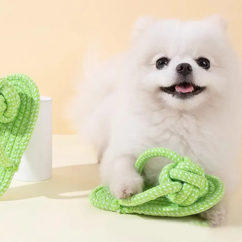Dog Toy Cotton Rope Chew Toy Interactive Dental Knot Ball with Pet-Safe Material Puppy Teething Toys for Breed Teeth Cleaning
