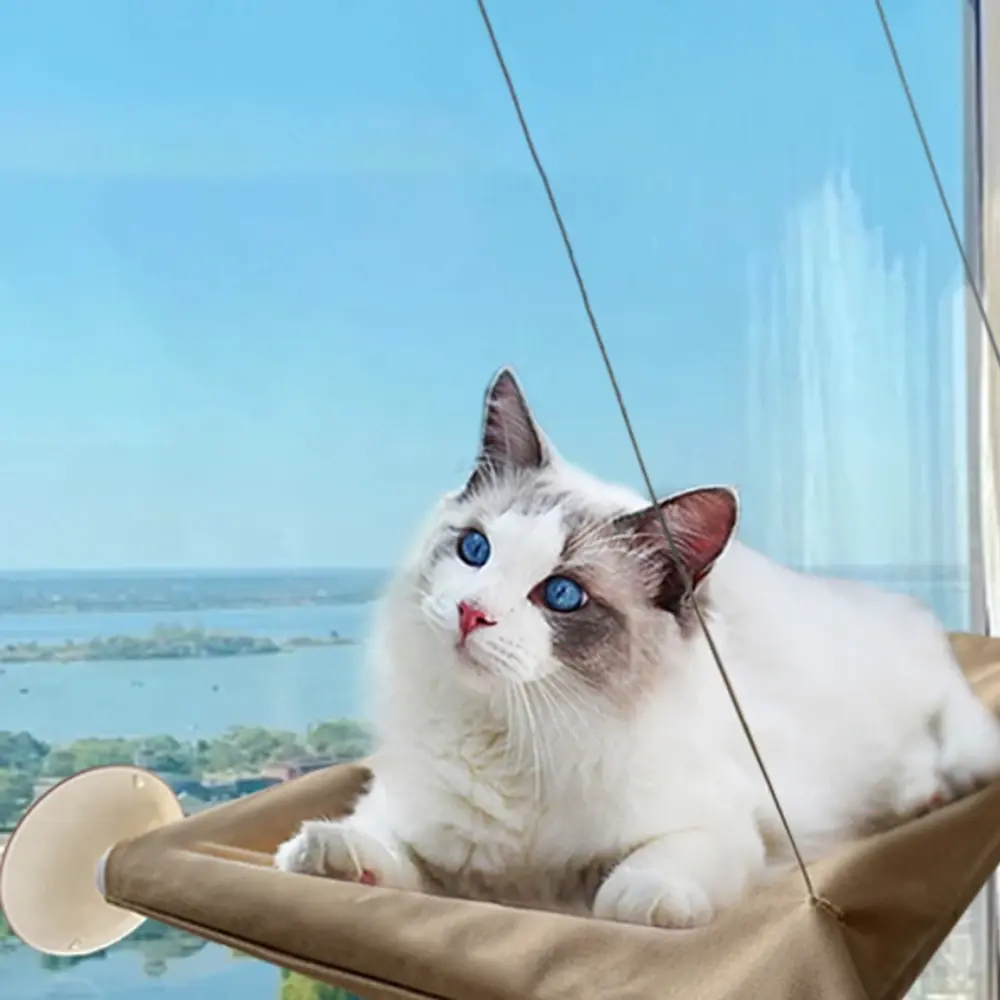 Cat Hammock Pet Hanging Bed for Cats, Kitten Nest, Climbing Frame, Sunny Window Seat for Cat Sleeping Pet Accessories