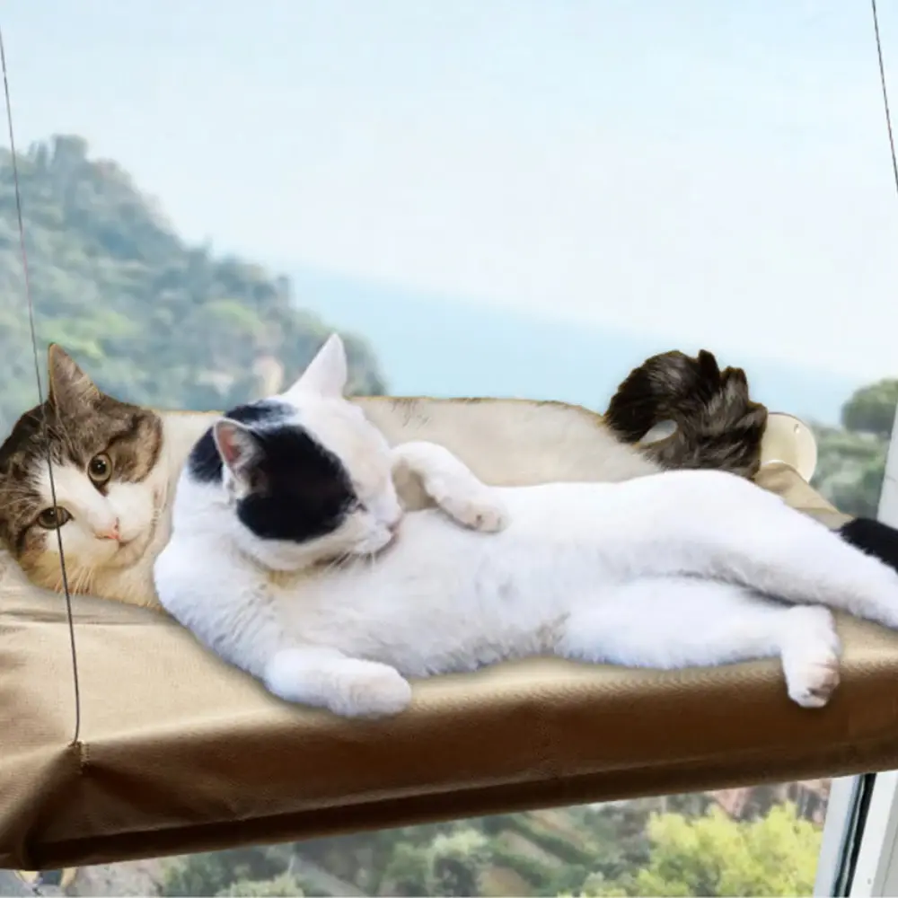 Cat Hammock Pet Hanging Bed for Cats, Kitten Nest, Climbing Frame, Sunny Window Seat for Cat Sleeping Pet Accessories