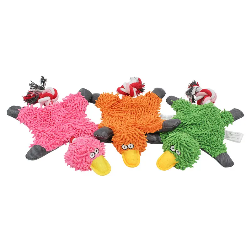 Durable Soft Pet Dog Plush Toy Animal Shape with Squeaky for Small Dogs Chihuahua Yorkshire Bichon Puppy Chew Cleaning Toys