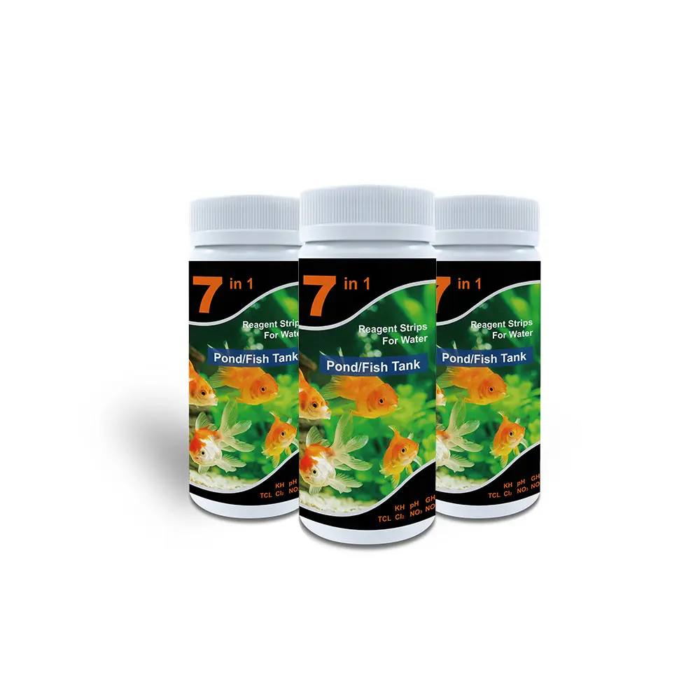 7-in-1 Aquarium Testing Kit Non-Toxic Test Strips for Freshwater Saltwater Pond Eco-Friendly Efficient Results Home & Breeding