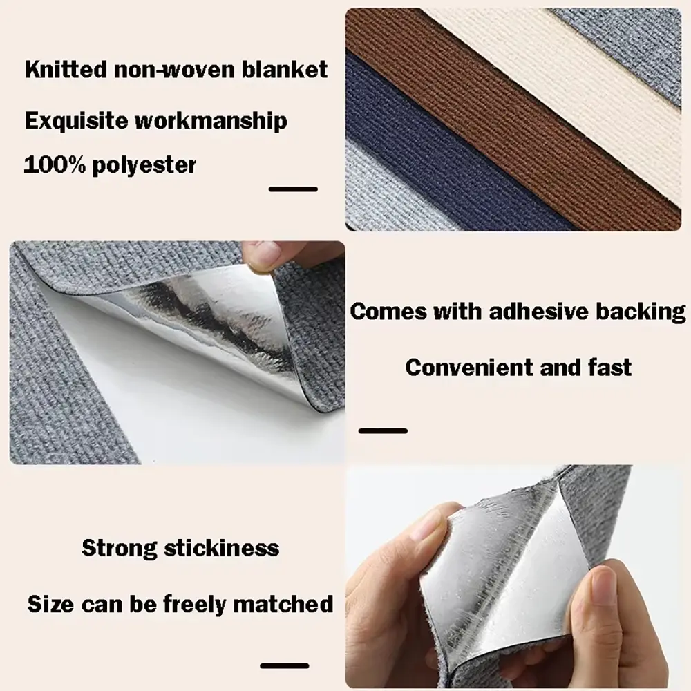Self-Adhesive Cat Scratching Board Wall Stickers Wall Mounted DIY Anti-Scratch Mat for Furniture Protection & Cat Nail Care