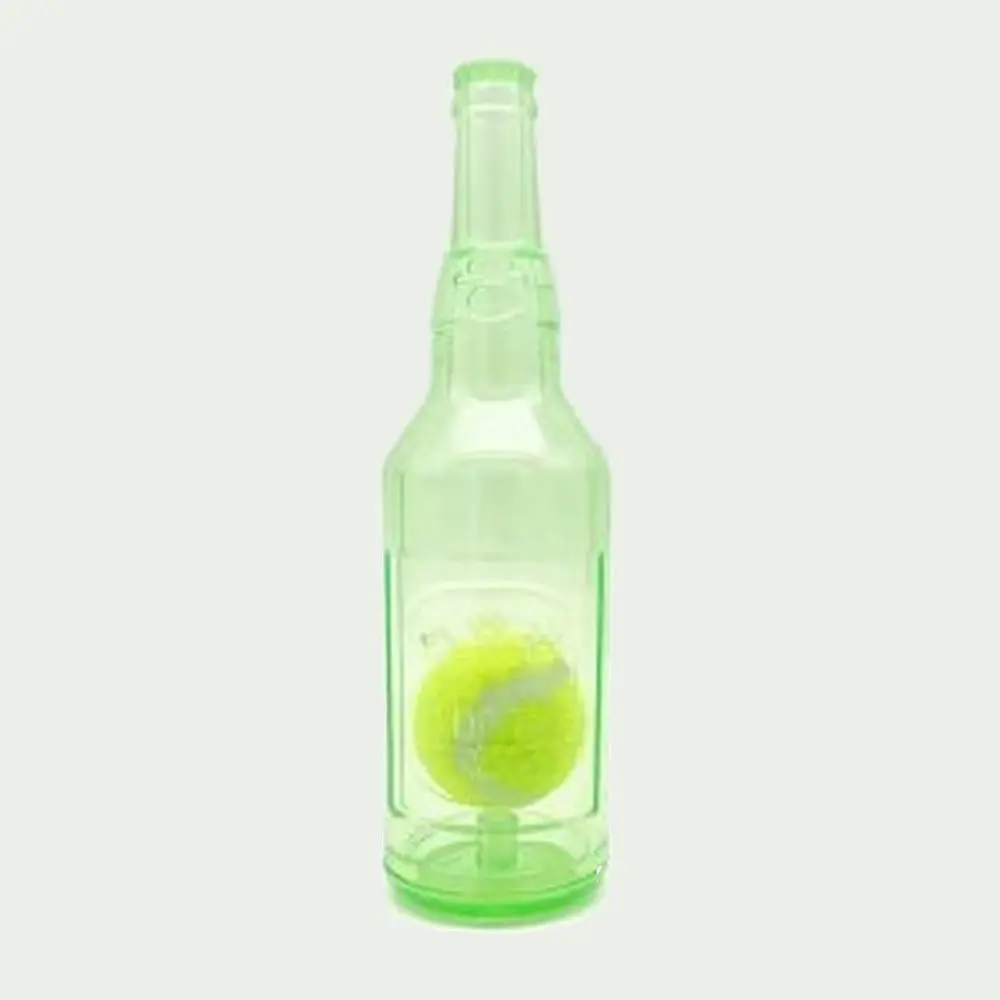 Pet Chewing Squeaky Interactive Toys TPR Bite-resistance Beer Bottle with Tennis Ball Toy Puppy Teeth Grinding tools Chew Toy