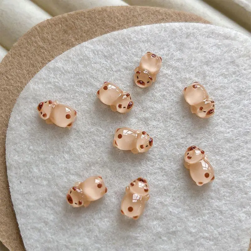 Miniature Dolls Capybara Doll Set Small Figurines To Hide 100X Capybara Decorations Charm Creative Nail Art Accessories For
