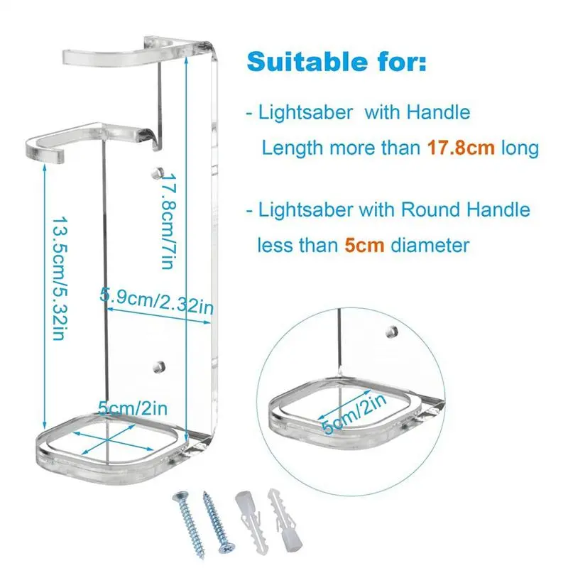 Lightsaber wall mount bracket Laser sword acrylic display stand Wall decoration stand Suitable for lightsaber display stand