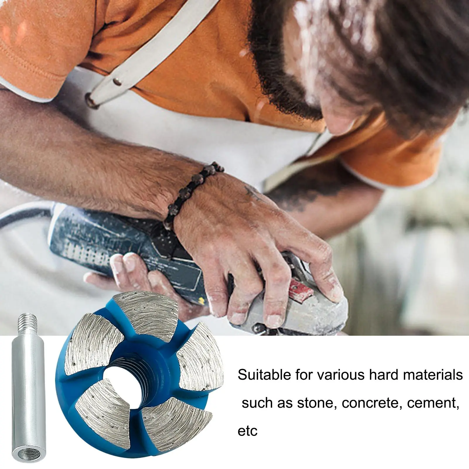 Mini Flat Grinding Head For Stones Angle Grinder Grinding Disc For Cleaning Bottom Pebbles Bottom Deburring Cleaning Flattening