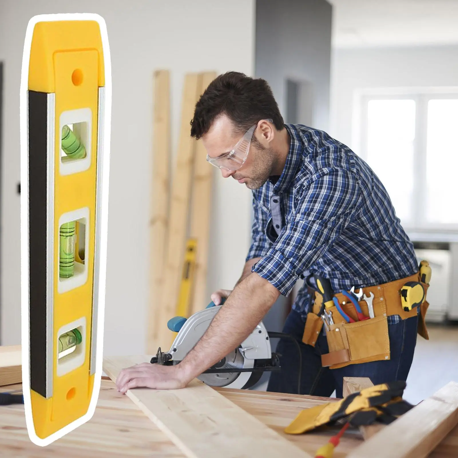 Magnetic Level Magnetic Ceiling Leveling System Vertical Horizontal Balanced Ruler Portable For Home Plumbing Floor Tile