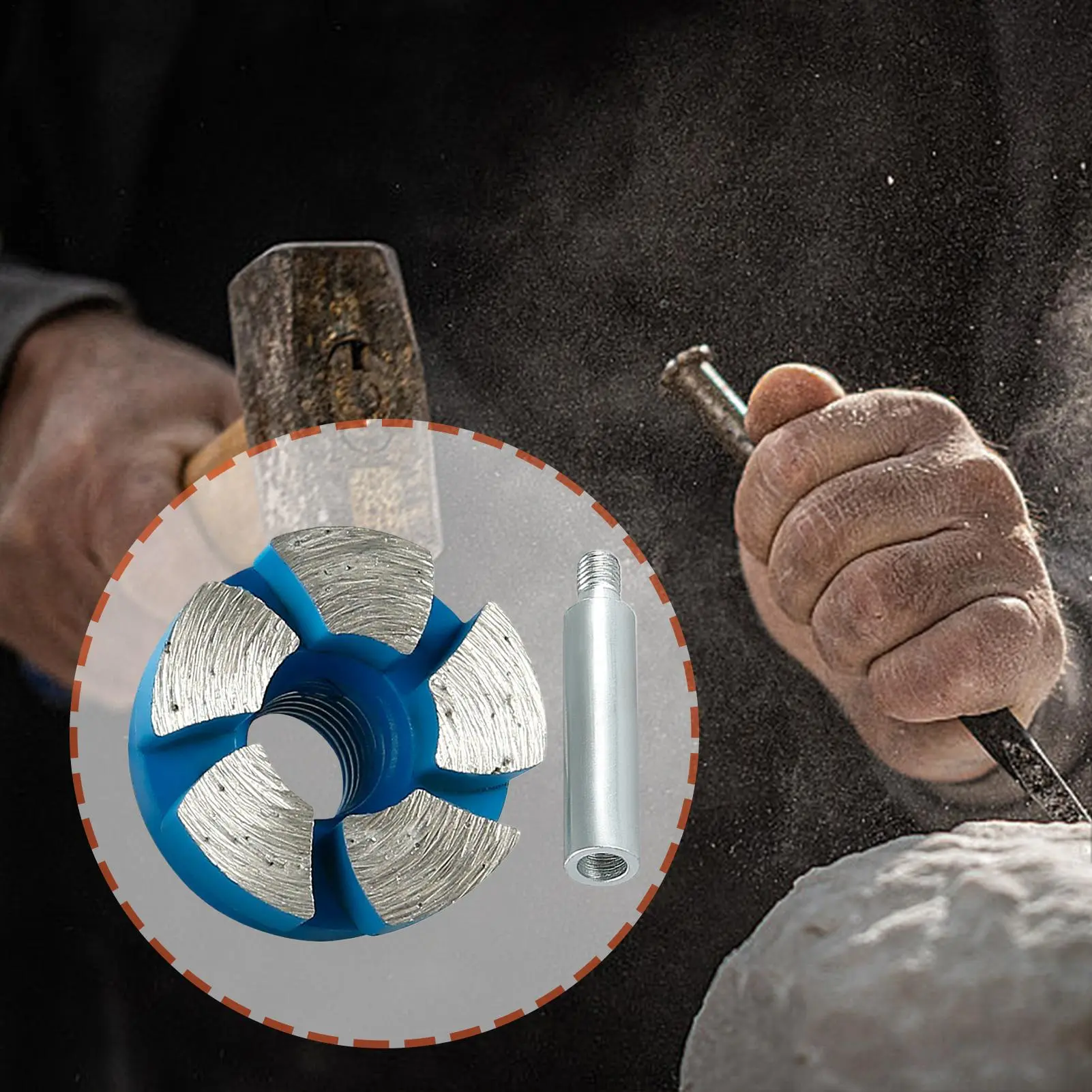 Mini Flat Grinding Head For Stones Angle Grinder Grinding Disc For Cleaning Bottom Pebbles Bottom Deburring Cleaning Flattening
