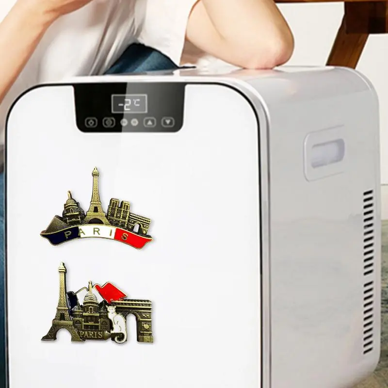 France Paris Fridge Magnets 3D Metal Magnetic Fridge Magnets Collection Souvenir Fridge Magnets Home Living Decoration