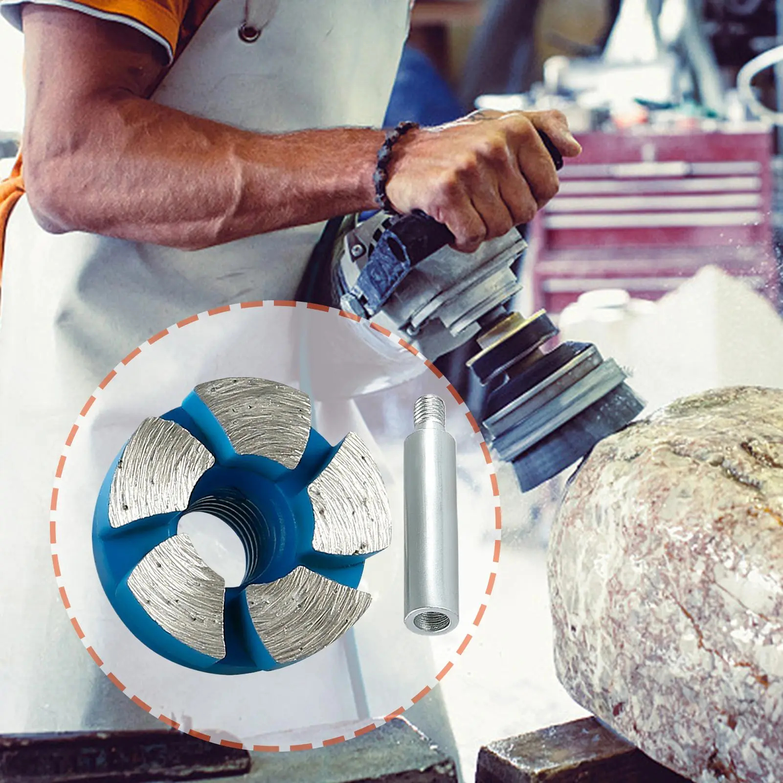 Mini Flat Grinding Head For Stones Angle Grinder Grinding Disc For Cleaning Bottom Pebbles Bottom Deburring Cleaning Flattening