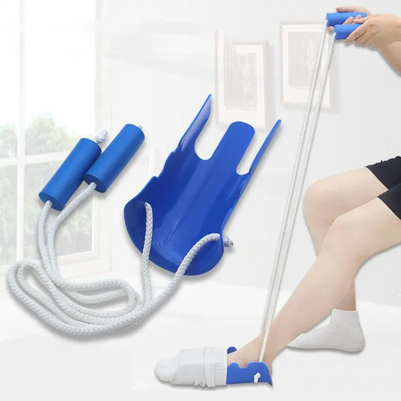 Sock Helper Aide Tool Sock Aid Tool For Elderly With Adjustable Cords Daily Use Hard Elderly Stocking Assistive Slider For
