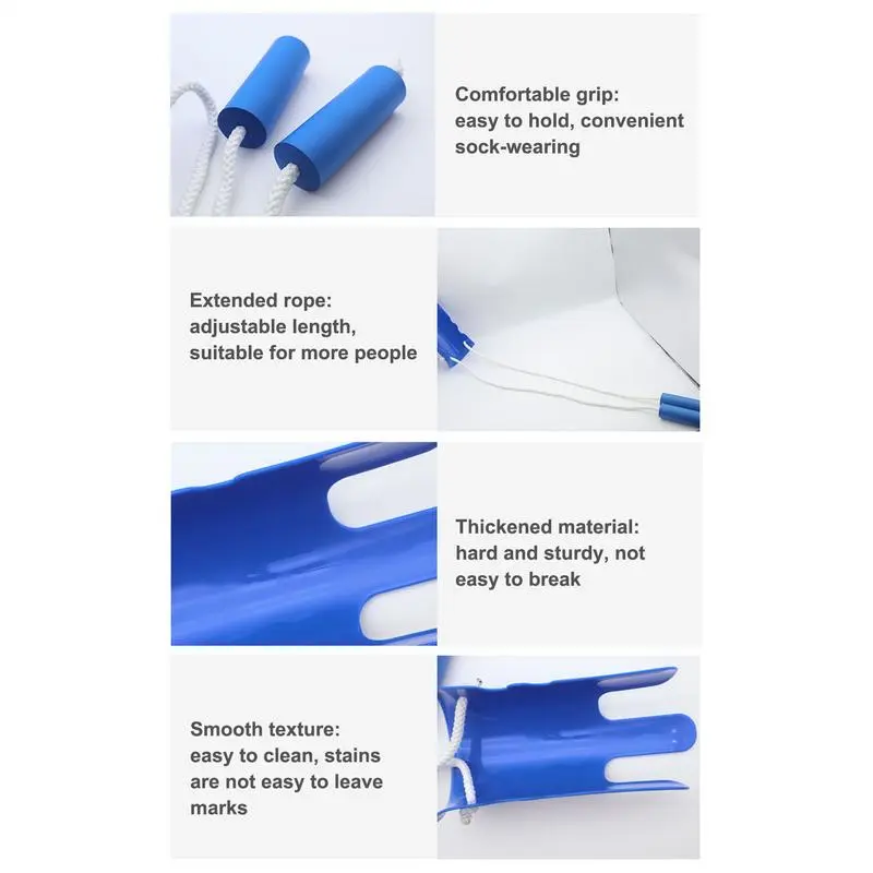 Sock Helper Aide Tool Sock Aid Tool For Elderly With Adjustable Cords Daily Use Hard Elderly Stocking Assistive Slider For