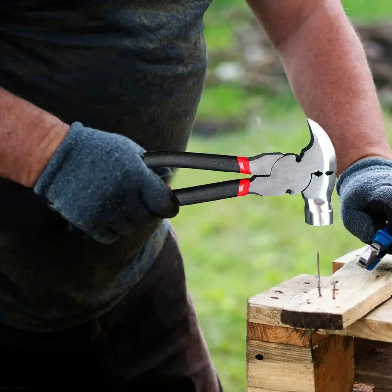 Fence Pliers Tool Hammer Head Pliers 10.5 Inch Fence Nail Puller Multi Fencing Tool With Hammer Head For Installation And