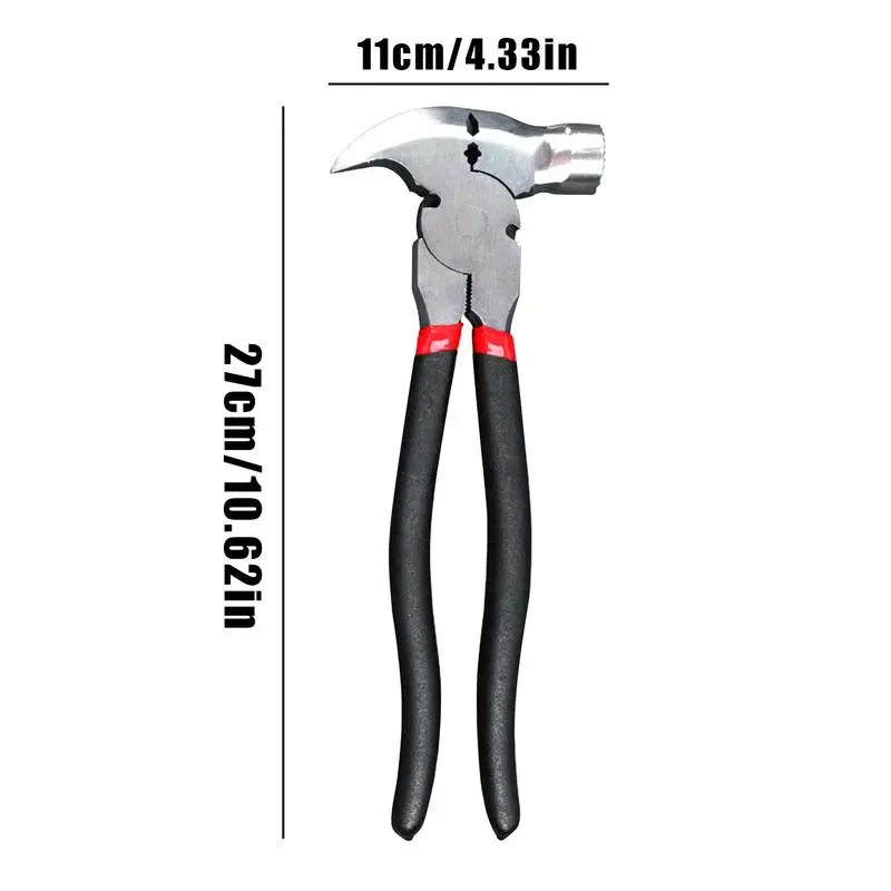 Fence Pliers Tool Hammer Head Pliers 10.5 Inch Fence Nail Puller Multi Fencing Tool With Hammer Head For Installation And