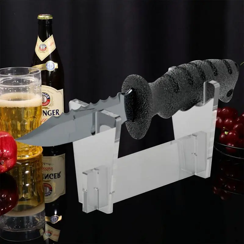 Knives Display Stand Knives Set Acrylic Stand Transparent Desktop Cutter Stable For Bedroom House Entrance Toy Shop