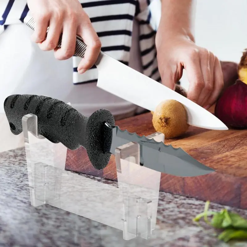 Knives Display Stand Knives Set Acrylic Stand Transparent Desktop Cutter Stable For Bedroom House Entrance Toy Shop