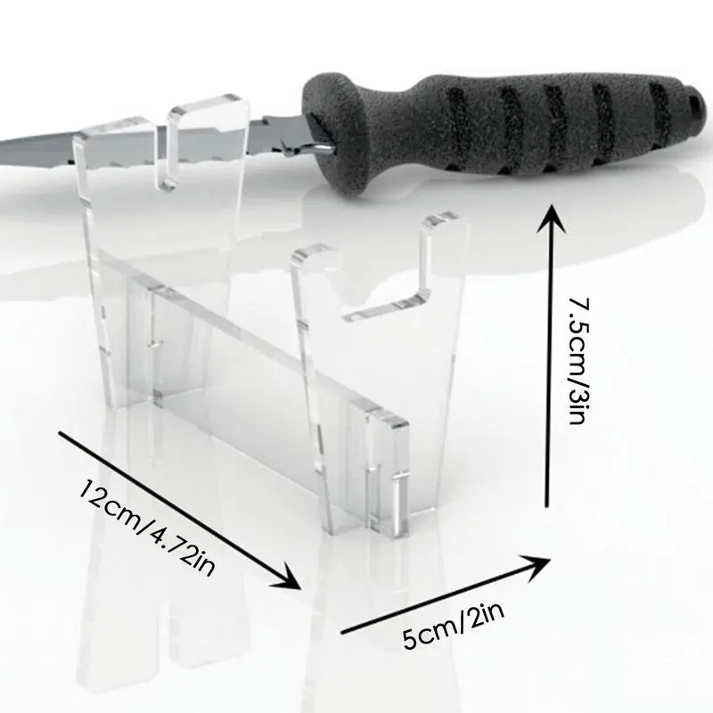 Knives Display Stand Knives Set Acrylic Stand Transparent Desktop Cutter Stable For Bedroom House Entrance Toy Shop