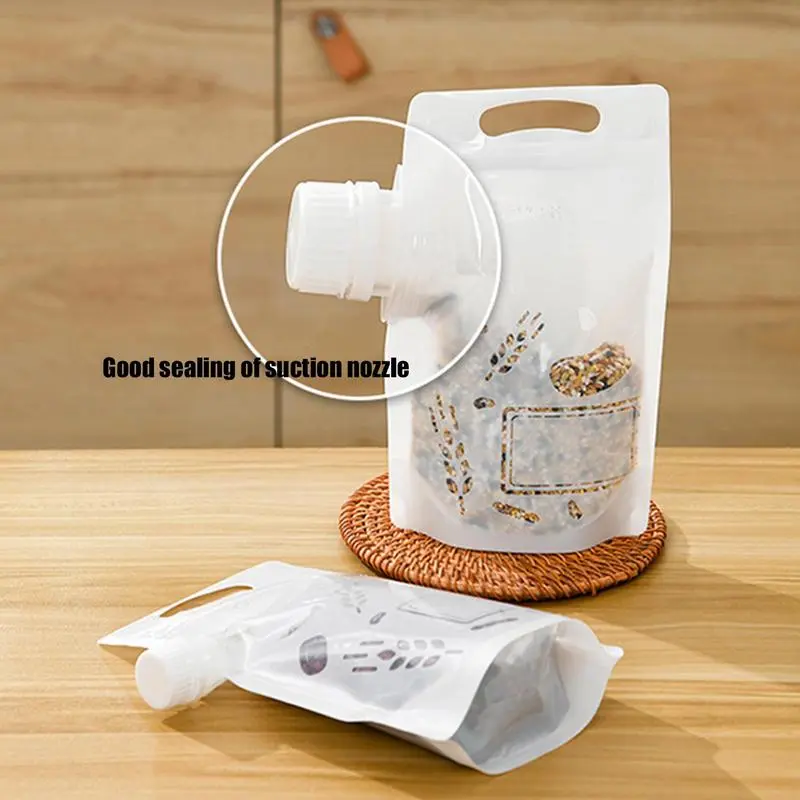 Food Storage Bag Food Saver Meal Prep Preservation Storage Bag Multi-Purpose Reusable Kitchen Snack Keeper For Beans Cookies