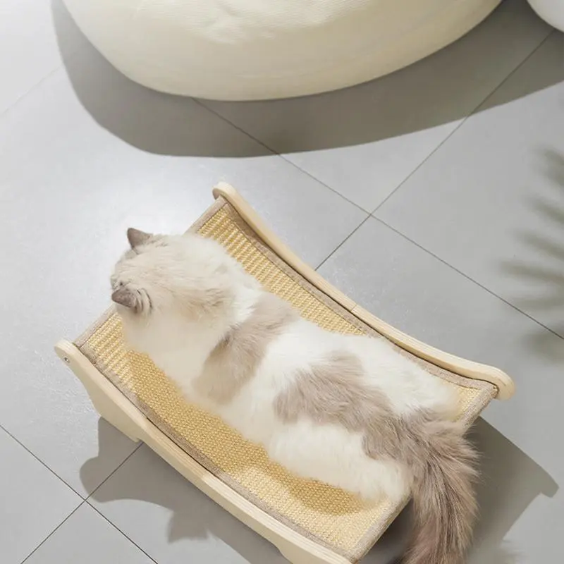 Cat Scratching Pad Wear-Resistant Kitten Claw Grinding Nest Lounge Pet Supplies Wooden Cat Furniture Bed To Protect Sofa Floor