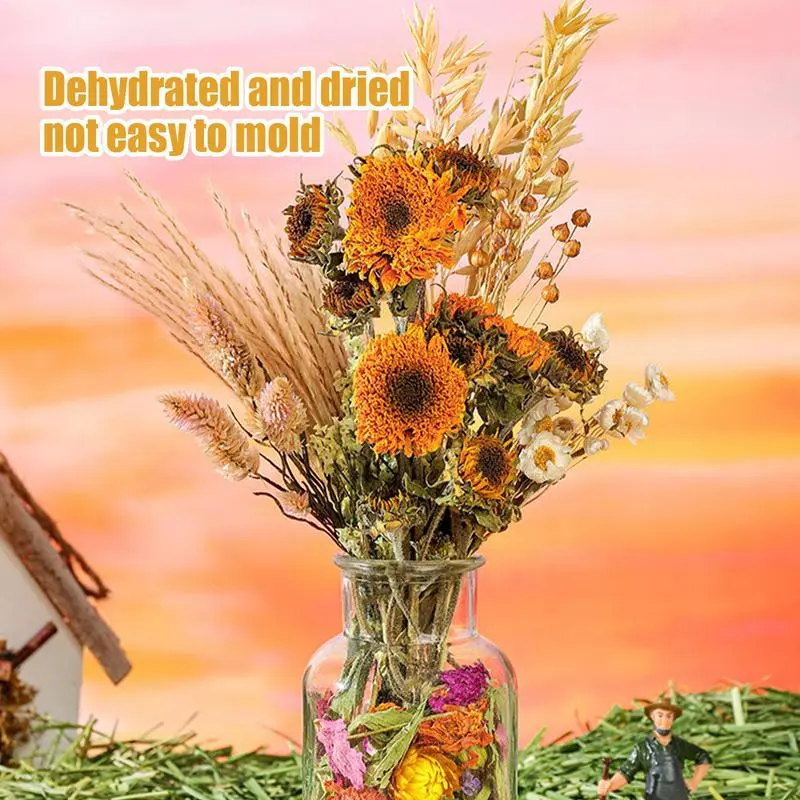 Flower and plant hamster bedding, hamster deodorizing bedding, natural air-dried flowers and plants, hamster cage decoration