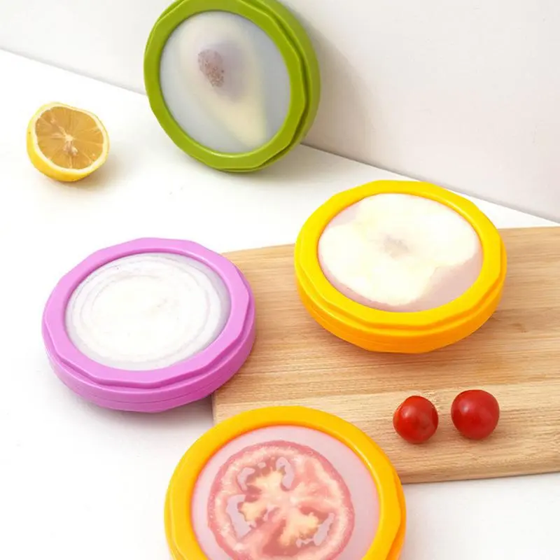 Avocado Storage Airtight Silicone Veggie Storage Container Reusable Veggie Keepers Fruit Saving Box For Garlic Onions Lemons And