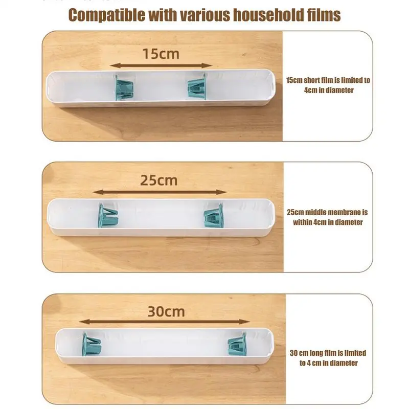 Magnetic plastic wrap dispenser Tin foil cutter Food plastic wrap storage box Wrapping paper dispenser Kitchen gadgets