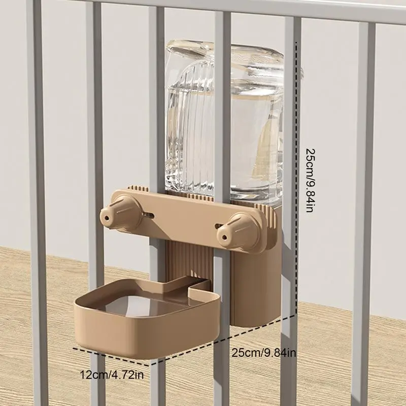 Dog Food Dispenser For Cage Automatic Food Bowl Water Bottle Pet Supplies Large Crate Feeder Dish For Puppy Cats