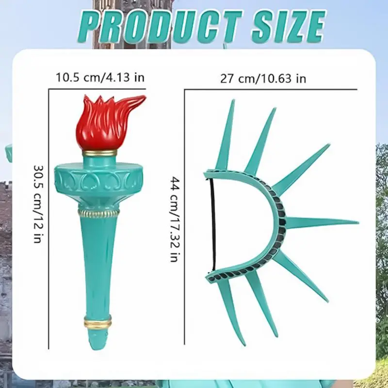 Women's Statue of Liberty Headband Goddess Role Play Crown Holiday Party Hair Accessories Masquerade Novelty Headband