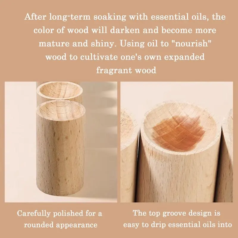 Wooden essential oil diffuser, aromatherapy diffuser, long-lasting fragrance diffuser, car gym home aromatherapy ornaments